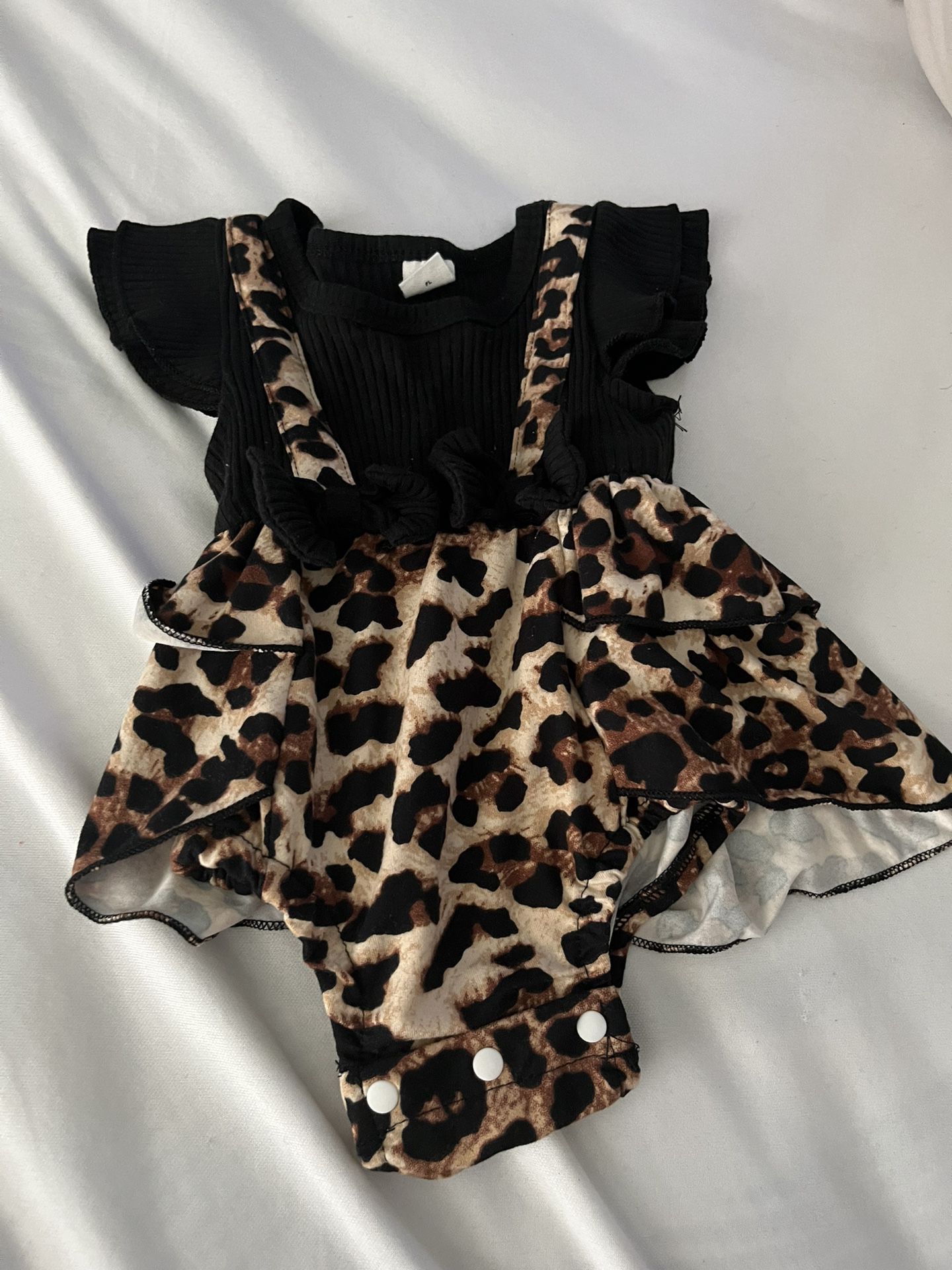 Leopard Print Baby Girl Onesie 