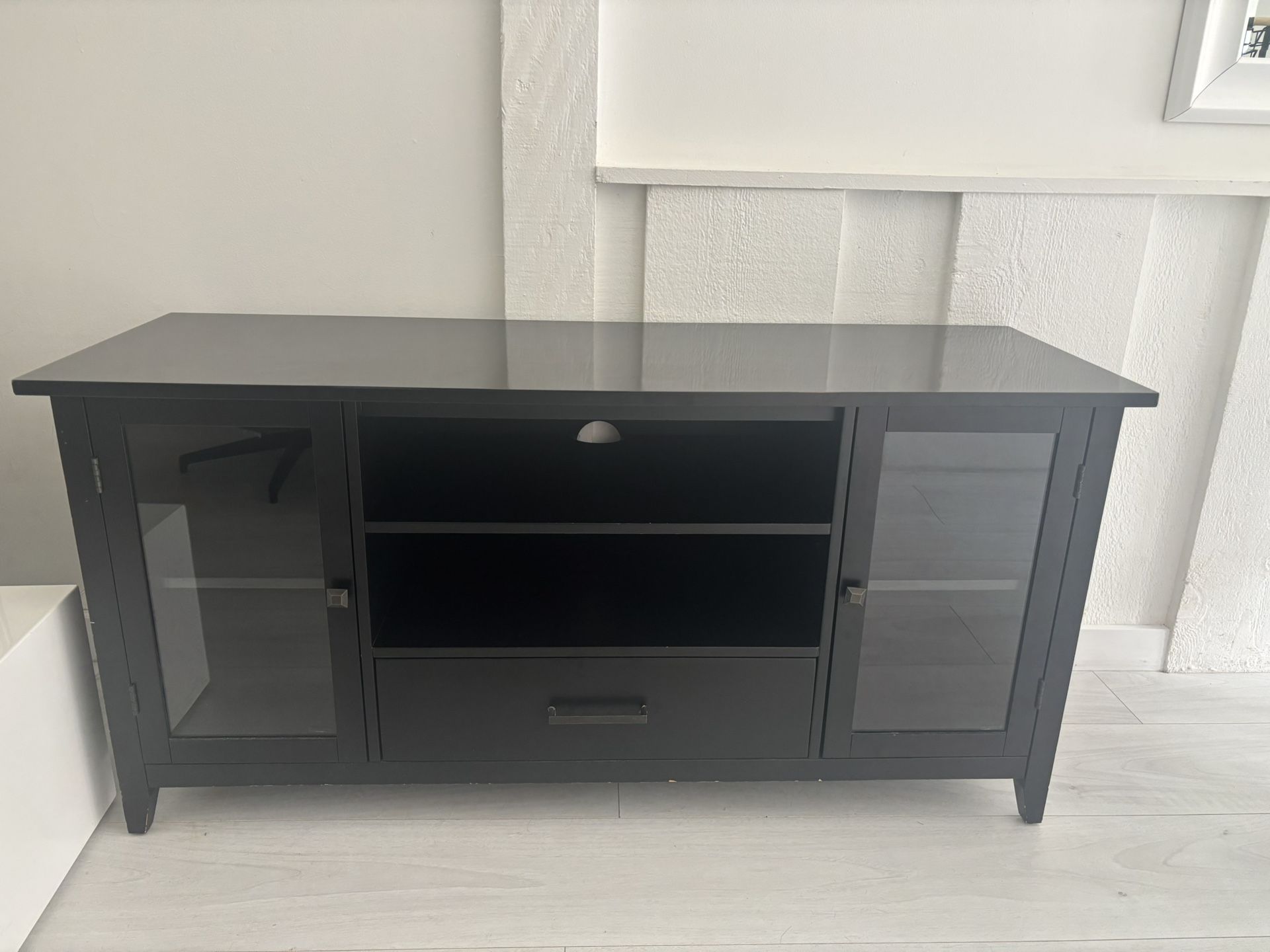 Black TV Stand With Drawers