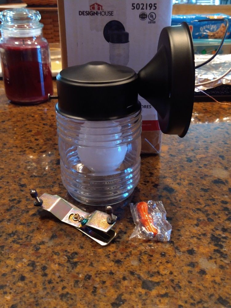 Design House Jelly Jar Indoor/Outdoor Wall Light