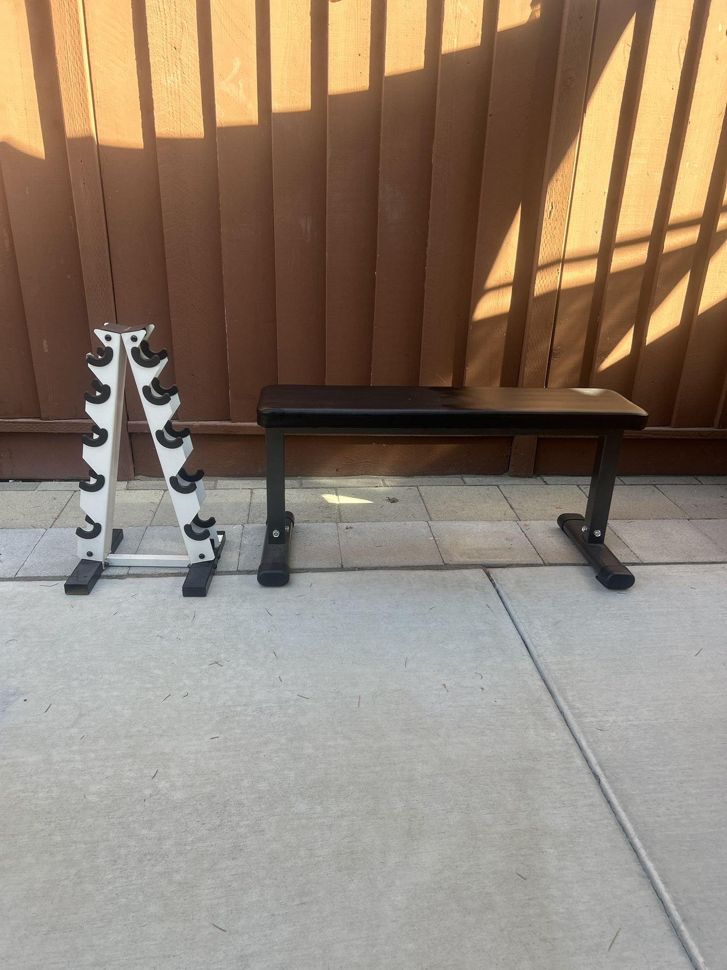 Workout Bench And Weight Rack