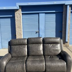 Power Reclining Leather Sofa