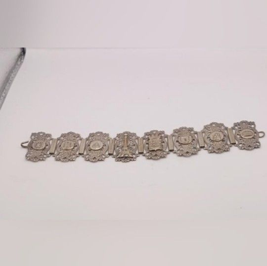 Vintage Filigree Paris Souvenir Bracelet