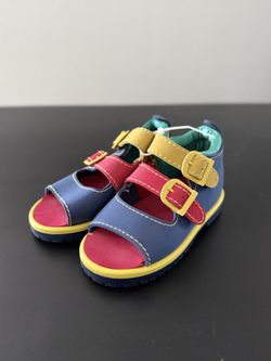 Color block sandals