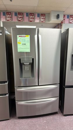 Refrigerator 4 Doors Stainless Steel New Open Box 1 Year Warranty 