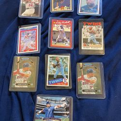 Kirby Puckett Baseballl Card Collection Including rare/Error Card