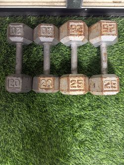 Hex Dumbbell Set - 20lb and 25lb Pairs