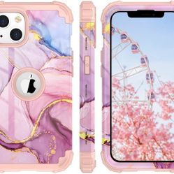 iPhone 13 6.1 5G Rugged case, Heavy Duty Dual Layer Soft Silicone Hard Plastic Full-Body Shockproof Protective Hybrid Case