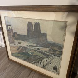 Marquet notre dame paris collotype-impressionist fine art print