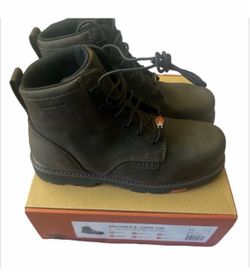 BRUNT Men’s Brown Sullivan 6’ Comp Toe Waterproof Boots Brown Size 10.5-11-12