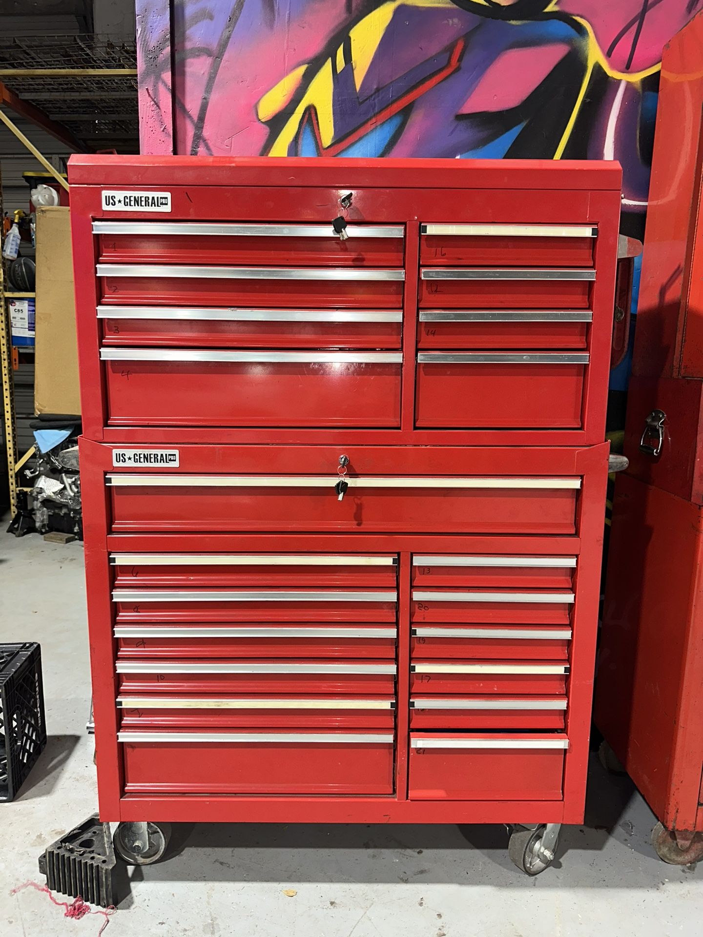 US General Tool Chest Combo (Loaded with Tools