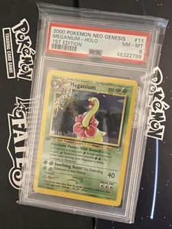 Meganium 1st Edition PSA 8