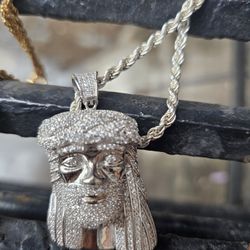 Sterling Silver 9.25 And Gold Plated Rope Chains