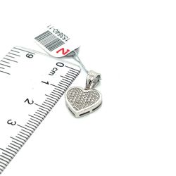 10kt White Gold Diamond Heart Pendant .15ctw 1.80grams 153640 11