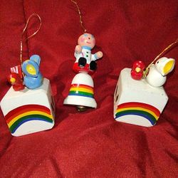 Rainbow Inspired Vintage Christmas Ornaments 