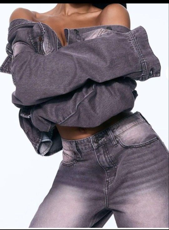 Plum Denim Jean Suit