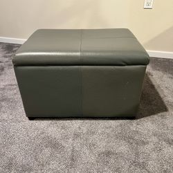 Gray Storage Ottoman