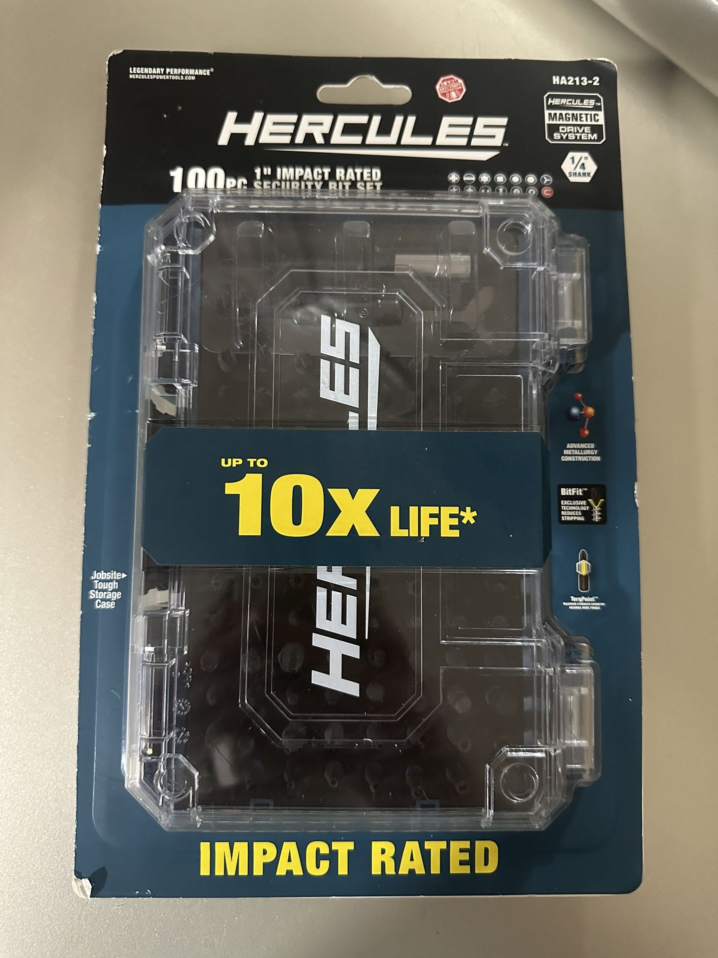 HERCULESe 1 in. Impact-Rated Security Bit Set, 100-Piece