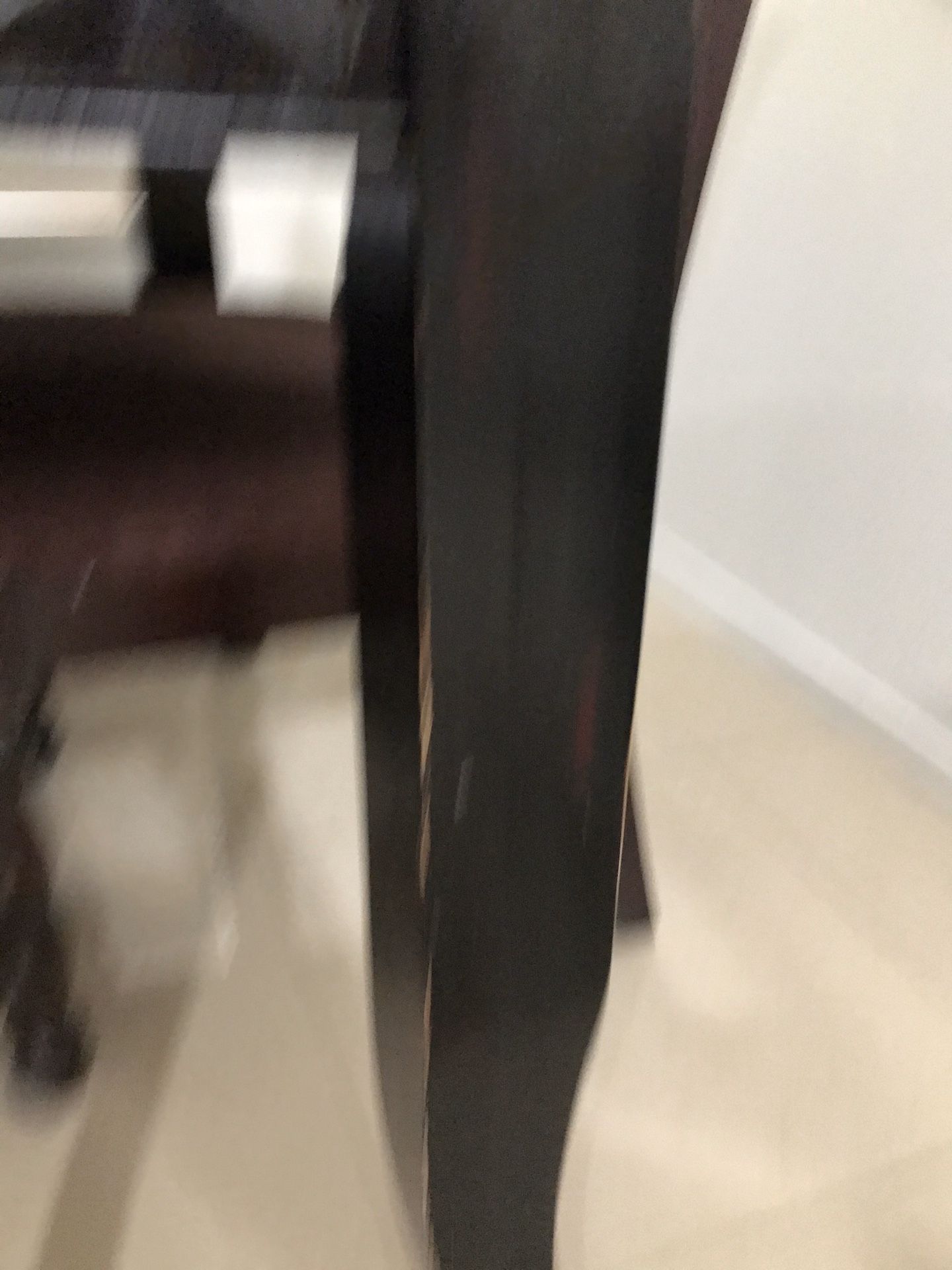 Dark brown table