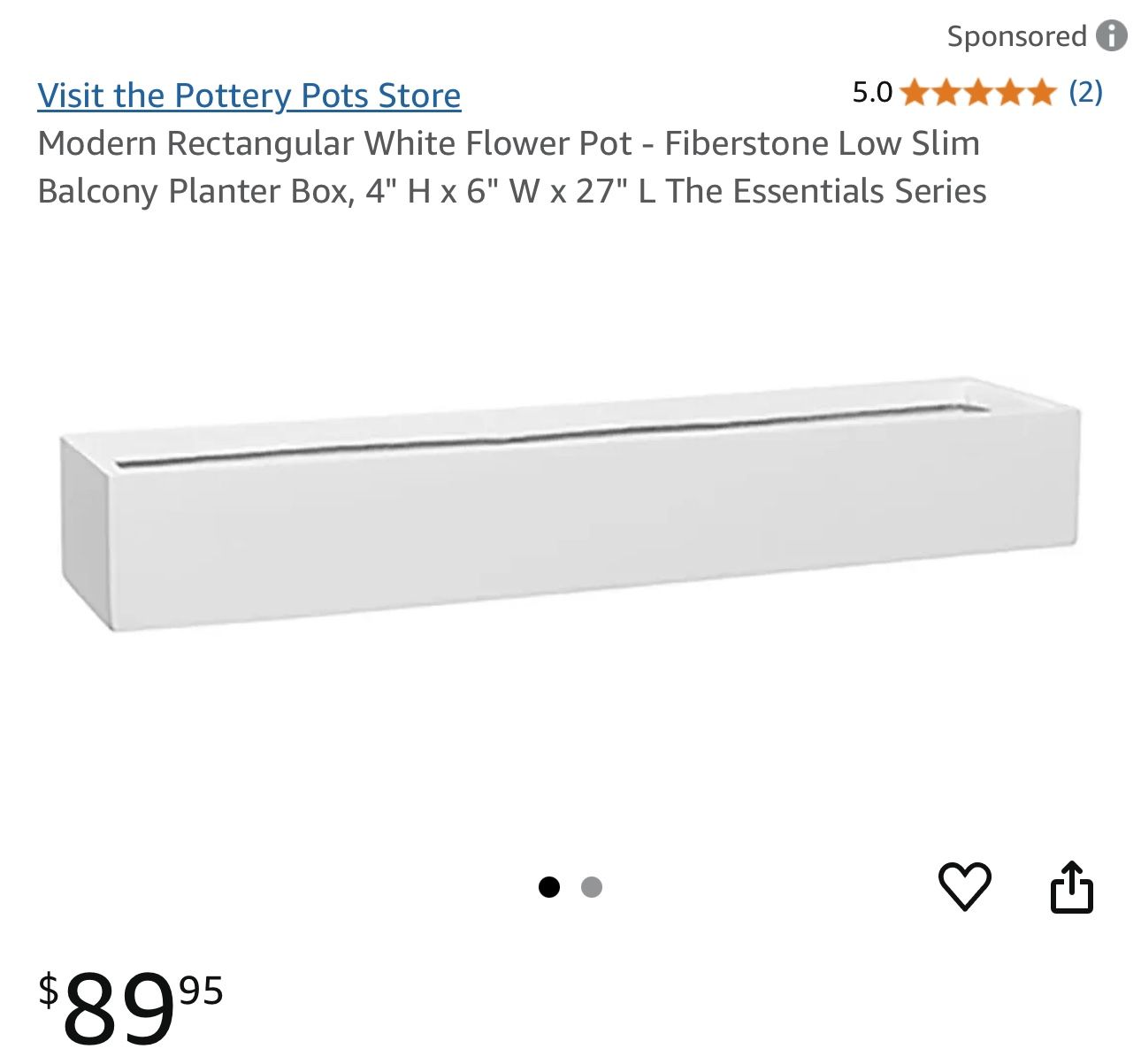 White Indoor Plant Box