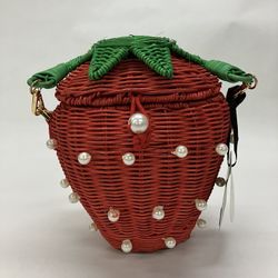 Kate Spade X Target Strawberry Wicker Purse