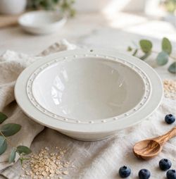 Nora Fleming Baby Bowl D6 — Retired, Dot Rim, 9.5" (No Box)