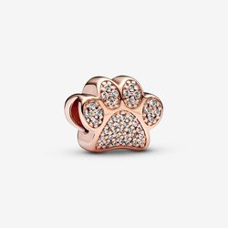 Pandora Sparkling Paw Print Charm