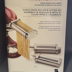 Kitchenaid Stand Mixer Attachment: 3-piece Pasta Roller & Cutter Set