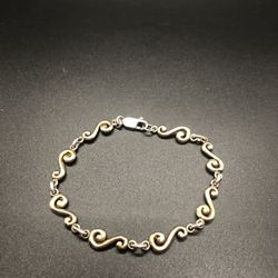 925 Sterling Silver S Shaped Bracelet
