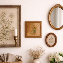 Vintage Italian Tile Wall Art – Sassuolo, Made in Italy – Framed Sunflower Botanical