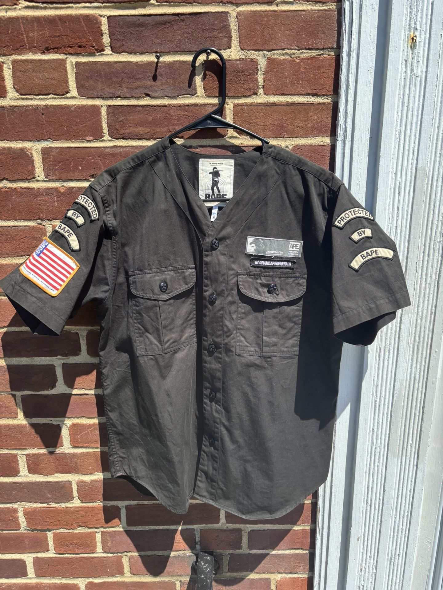 RARE Bape Security Systems Baseball Jersey