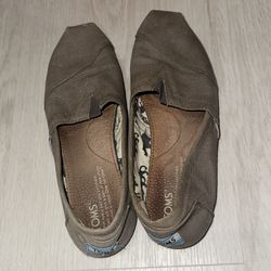 Toms Womens Alpargata Canvas Slip-On beige Ash Shoes W6 