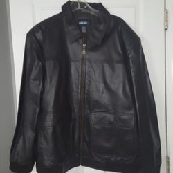 Brown Cherokee Leather Bomber Jacket Men's XL