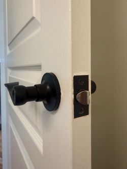 Door lock black/brushed nickel