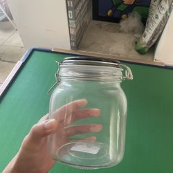 New Large Jar Container Glass Liquid Items Storage 