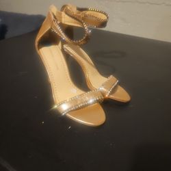 Elegant Tan Heeled Sandals
