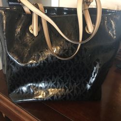 Michael Kors authentic patten leather black purse