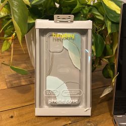 New Heyday iPhone 12 & 12 Pro Clear Mint Green Design Phone Case