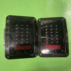 Pair Of Led Taillights Dark Smoke Lens Fit Jeep Wrangler JK