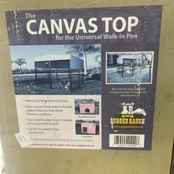 New In Box Canvas Top For A Walk In Pen 7.5’ X 6.5’ Gray. You Pickup