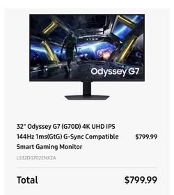 32 Inch Odyssey G7 G70D 4K UHD IPS w/ 4K HDMI