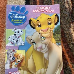 Disney Cuddle Buddy Jumbo. Book To Color. Tear And Share Pages