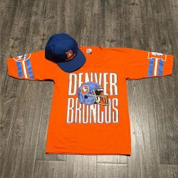 Denver Broncos Vintage Shirt & SnapBack Hat 