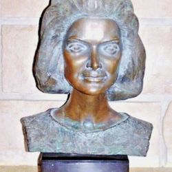 Jackie O Bronze Signed by Schwabacher Sculpture 1968 Jackie Onassis