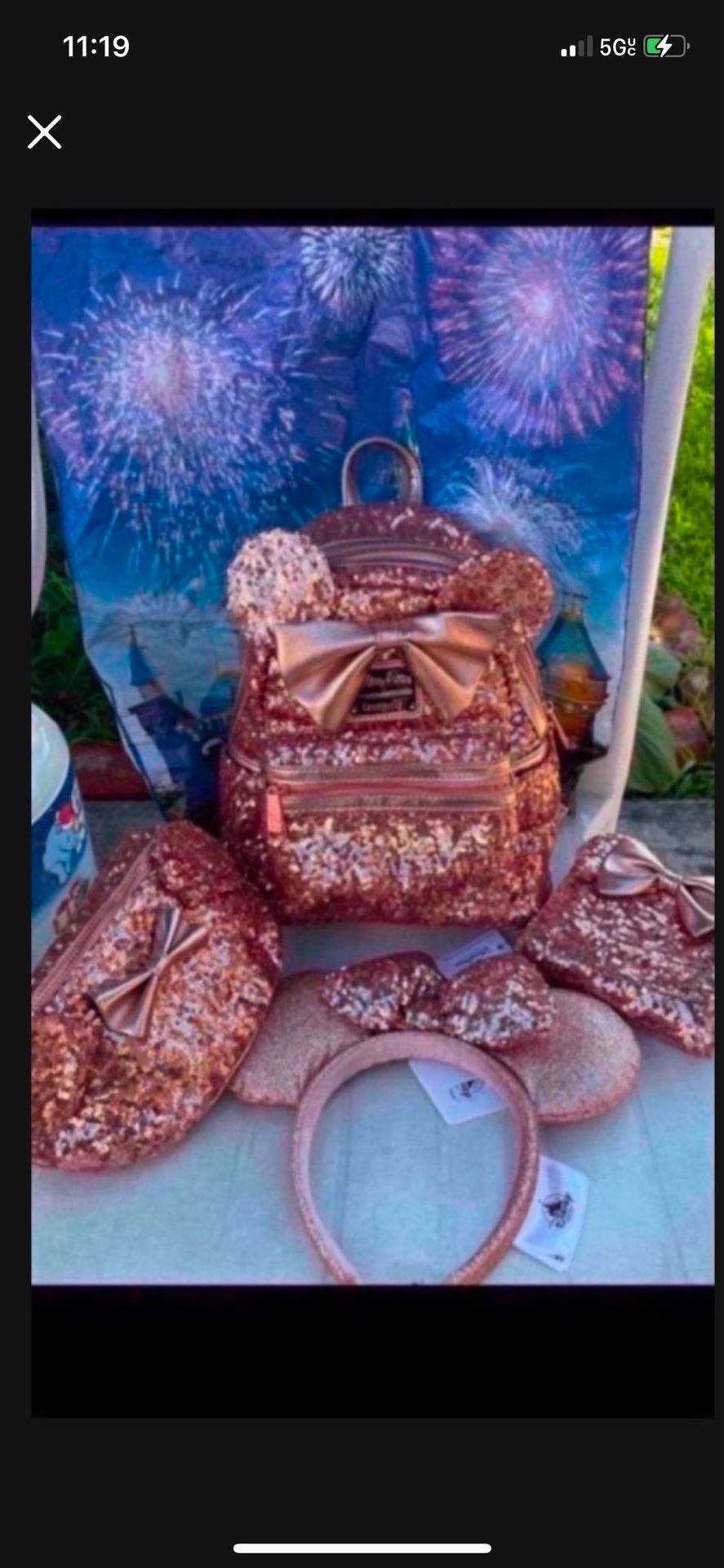 Disney Parks Exclusive - LoungefIy Mini Backpack - Rose Gold Set NWT Pick up location in the city of Pico Rivera