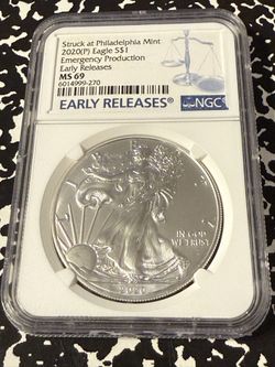 2020 American Silver Eagle NGC MS69 ASE