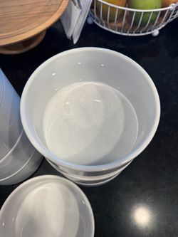 White Stackable Dinnerware Set - 21 Pieces (Dinner Plates, Salad Plates, Bowls)