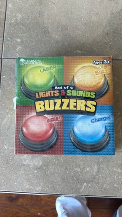 Learning Resources Lights & Sounds Buzzers Set of 4