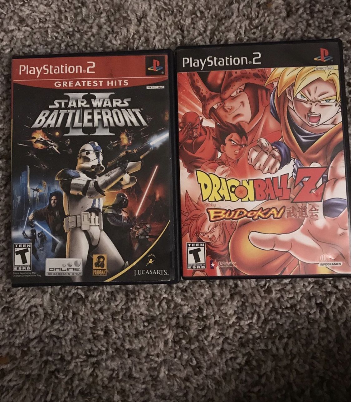 Dragon Ball budokai and star wars battlefront 2 for ps2 Playstation 2 Tested