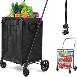 Realife Foldable Shopping Cart with Liner
