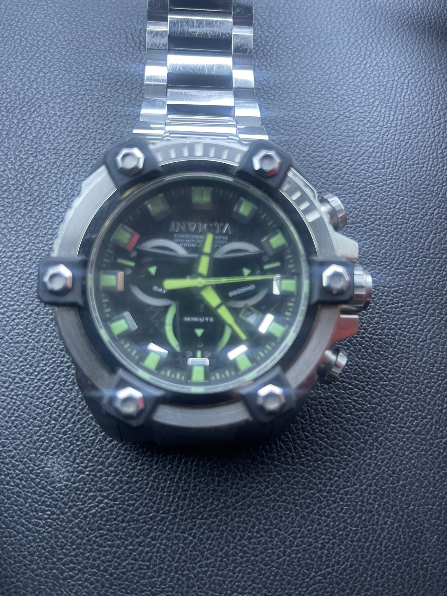Invicta Grand Octane Coalition Forces 63mm Steel Green Black Swiss Mvt